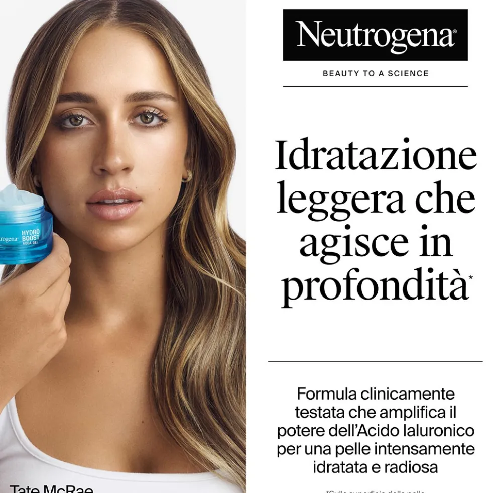 Neutrogena Hydro Boost Acqua Gel - Gel crema idratante per il viso con acido ialuronico, 50 ml