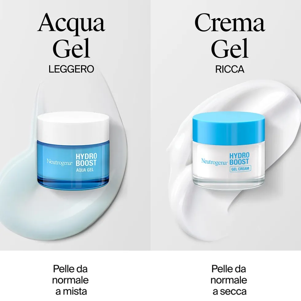 Neutrogena Hydro Boost Acqua Gel - Gel crema idratante per il viso con acido ialuronico, 50 ml