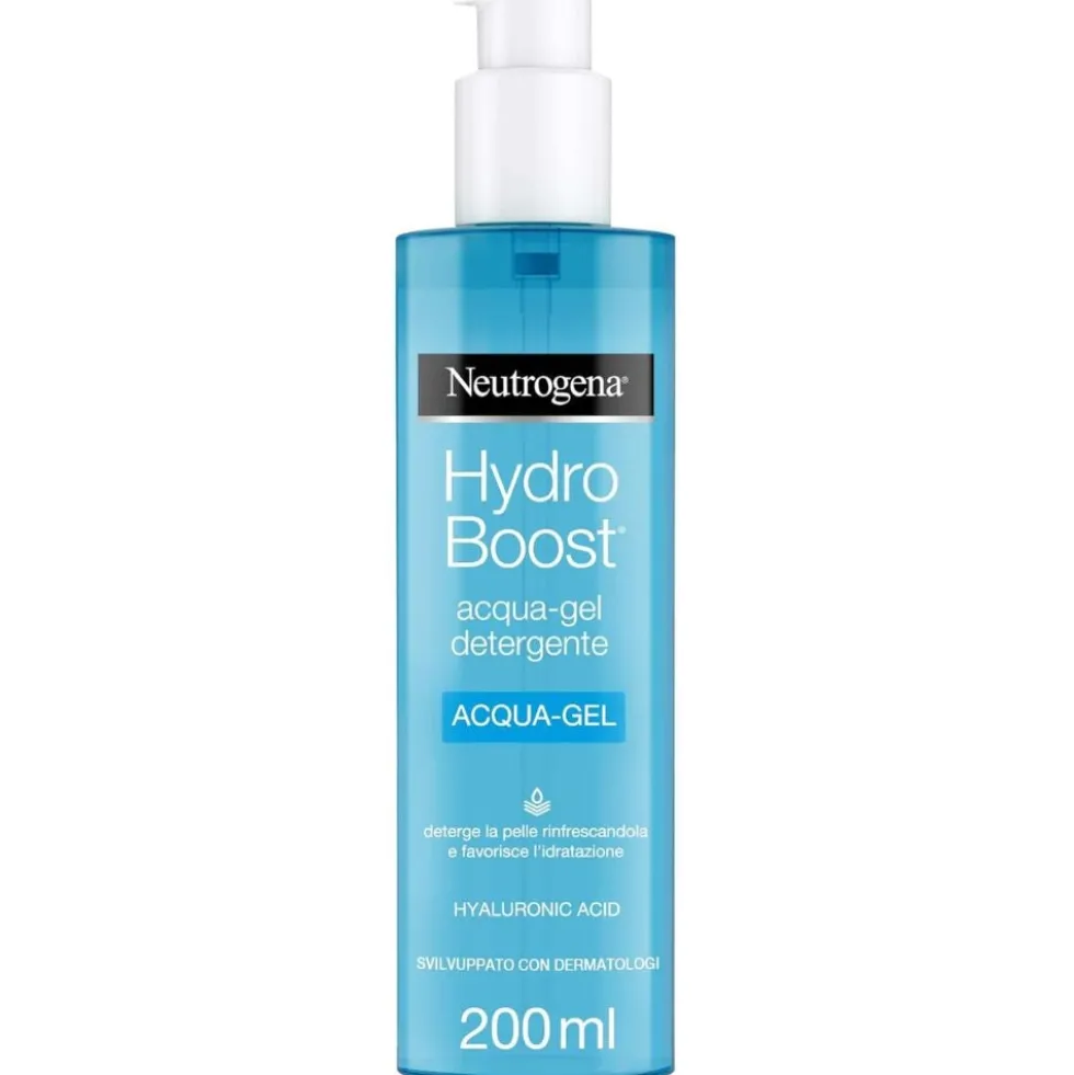 Neutrogena Hydro Boost Acqua Gel - Gel detergente viso idratante per rimuovere il trucco, 200 ml