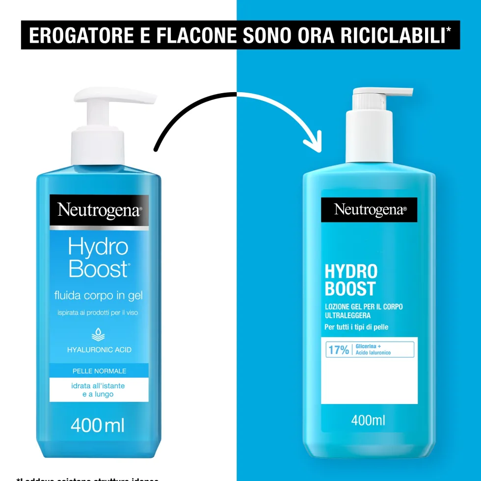 Neutrogena Hydro Boost - Crema corpo in gel con acido ialuronico per l'idratazione, 400 ml
