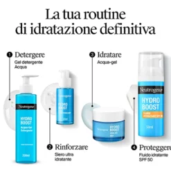 Neutrogena Hydro Boost Fluido Idratante SPF 50 - Fluido solare per l'idratazione del viso, 50 ml