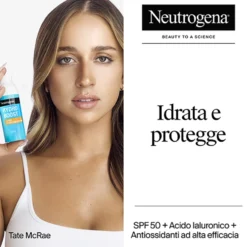 Neutrogena Hydro Boost Fluido Idratante SPF 50 - Fluido solare per l'idratazione del viso, 50 ml