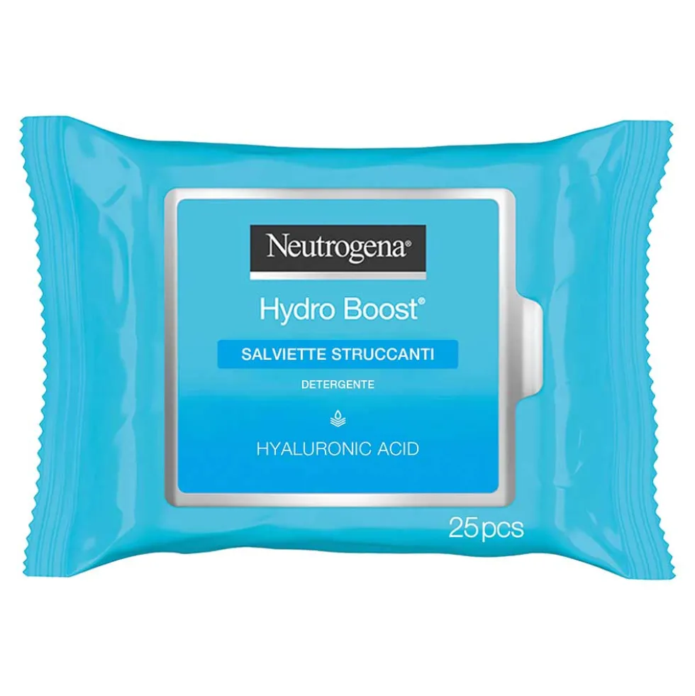 Neutrogena Hydro Boost - Salviette struccanti per il trucco resistente all'acqua, 25 salviettine