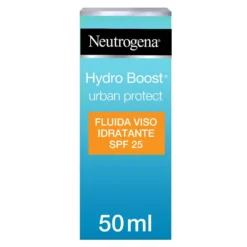 Neutrogena Hydro Boost Urban Protect - Fluido viso idratante con acido ialuronico e SPF 25, 50 ml
