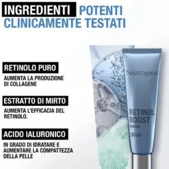 Neutrogena Retinol Boost - Siero viso anti-età al retinolo per i segni dell'invecchiamento, 30 ml