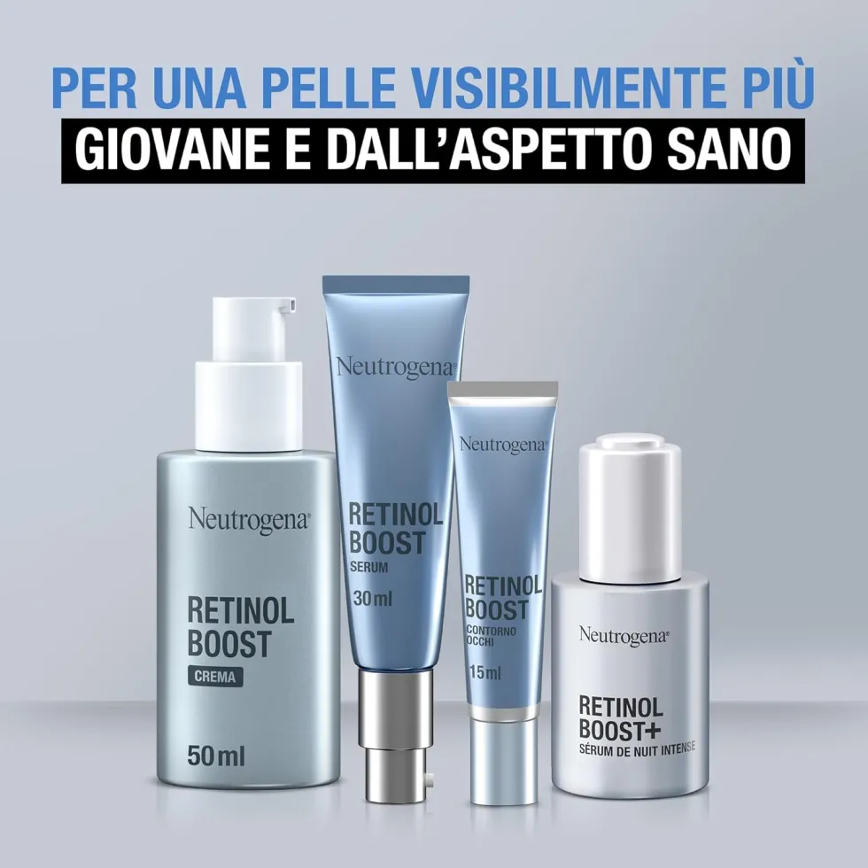 Neutrogena Retinol Boost+ Siero Notte Intenso - Siero anti-età contro le rughe profonde, 30 ml