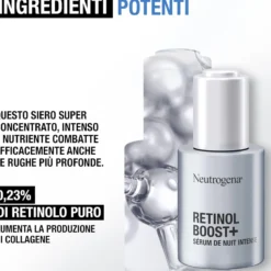 Neutrogena Retinol Boost+ Siero Notte Intenso - Siero anti-età contro le rughe profonde, 30 ml