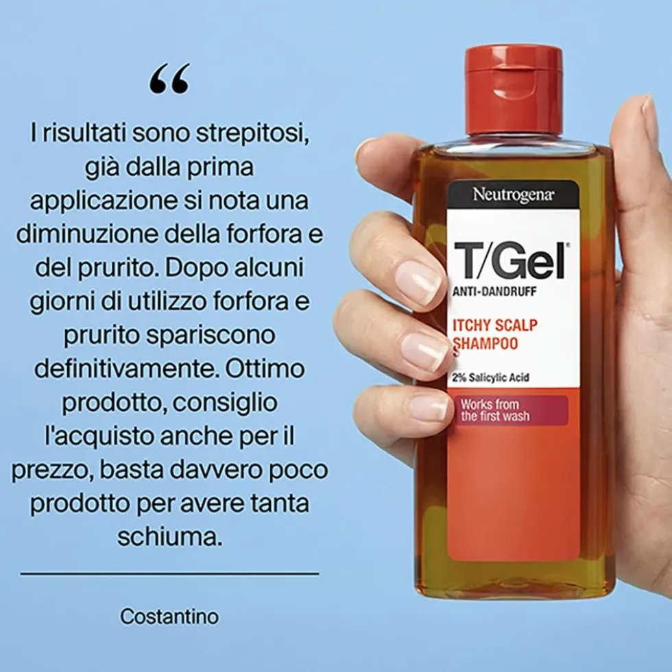 Neutrogena T/Gel Forte Shampoo Antiforfora Shampoo Antiforfora Secca Prurito Intenso, 150ml
