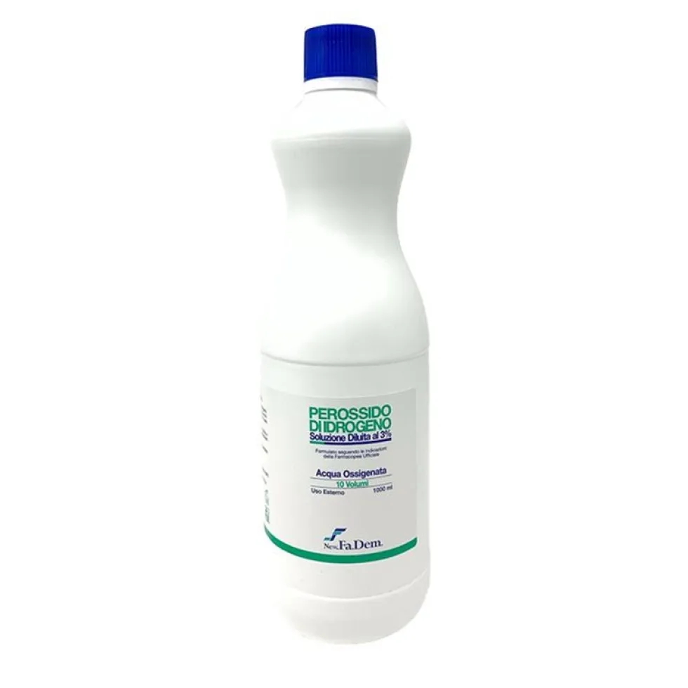 New Fa.Dem. Perossido Di Idrogeno Acqua Ossigenata 10 Volumi, 1000ml