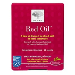 New Nordic Red Oil - Integratore di Omega 3 per la funzione cardiovascolare, 60 capsule