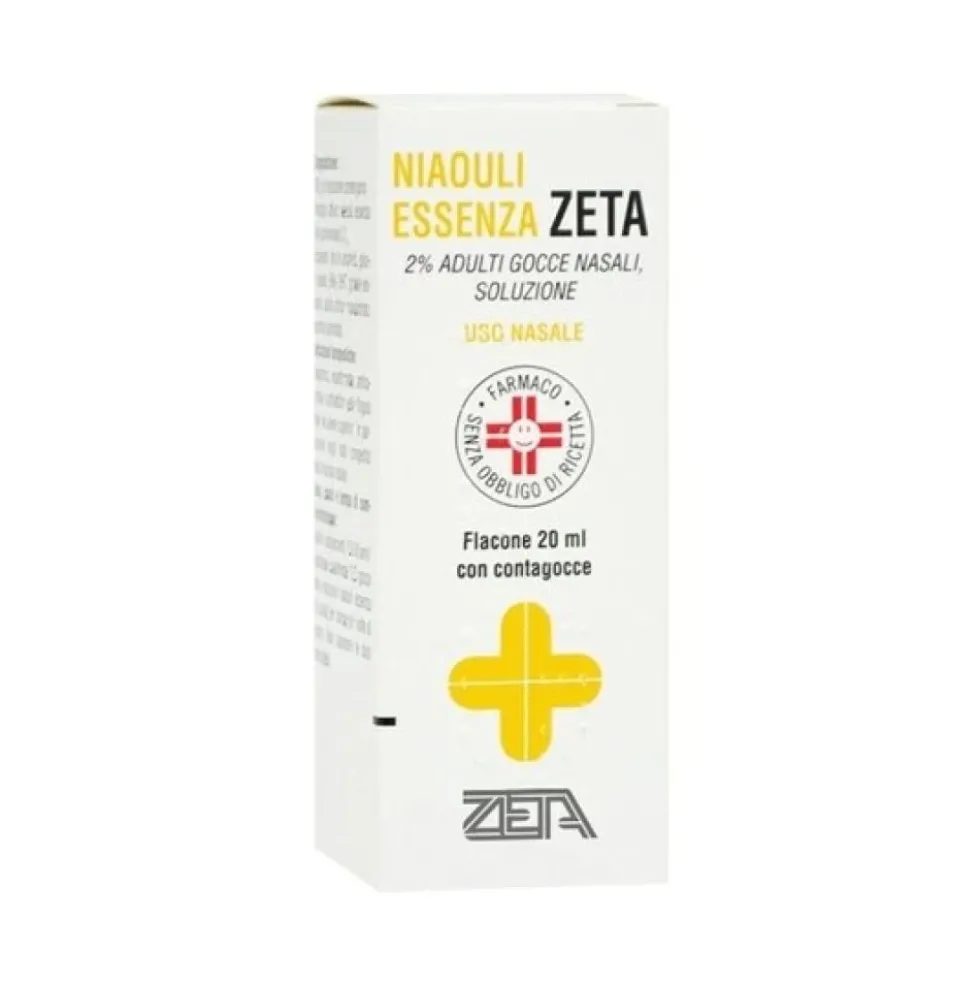 Niaouli Essenza Ze 2% Adulti Gocce Nasali Decongestionanti, 20ml
