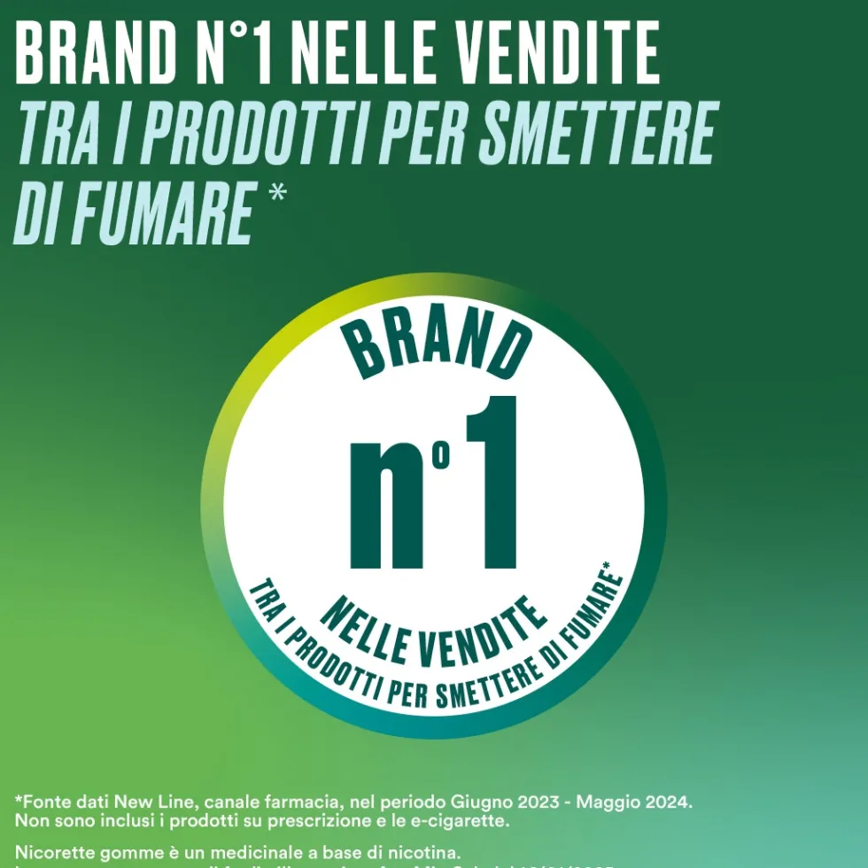 Nicorette 2mg Gomme Masticabili Smettere di Fumare, 30 Gomme