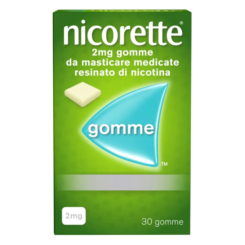 Nicorette 2mg Gomme Masticabili Smettere di Fumare, 30 Gomme