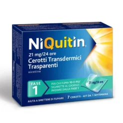 NiQuitin 21mg/24ore Cerotti Transdermici per Smettere di Fumare, 7 cerotti