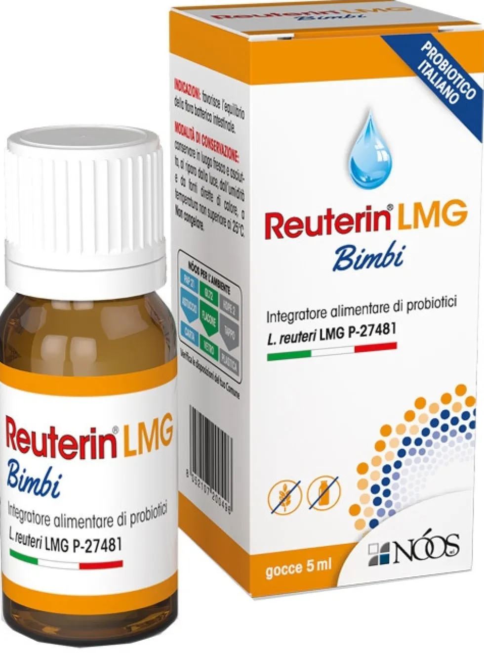 Noos Reuterin Gocce Integratore di Fermenti Lattici Vivi, 5ml