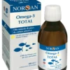 Norsan Omega-3 Total - Integratore di olio di pesce al limone per il colesterolo, 200 ml