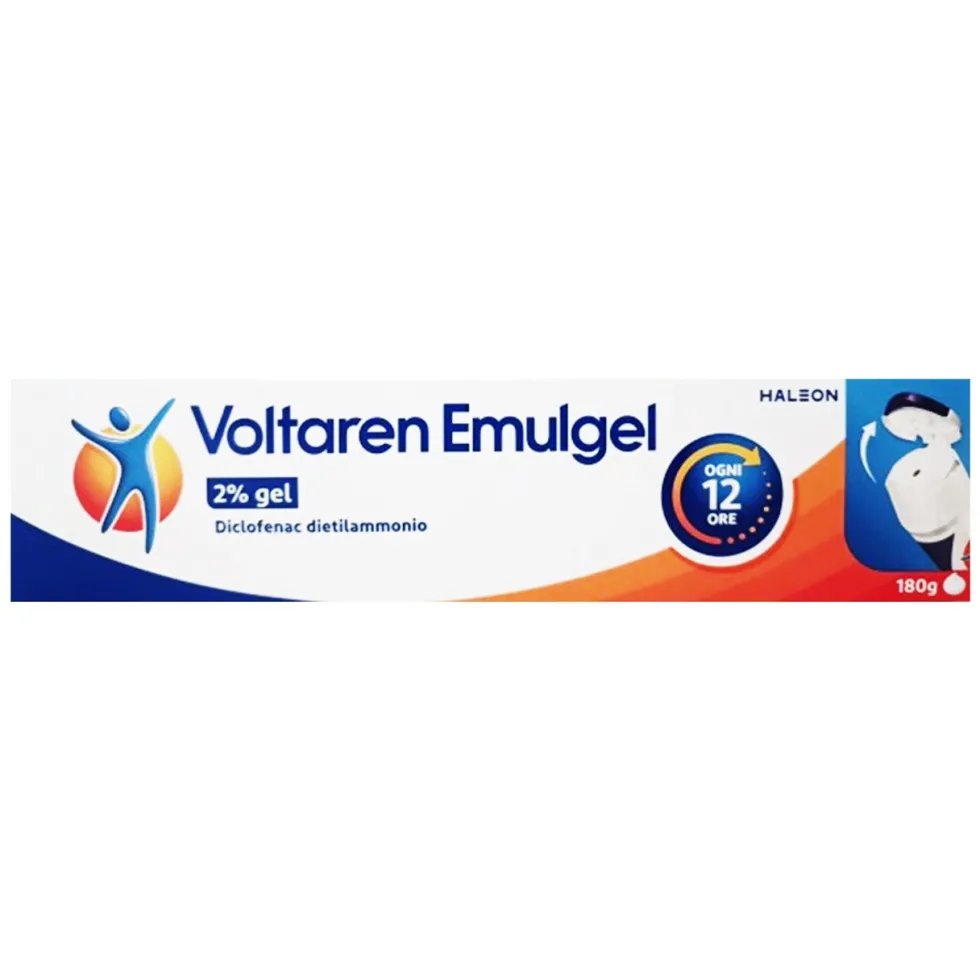 Novartis Voltaren Emulgel 2% Antinfiammatorio Locale Diclofenac per Dolori Muscolari e Dolori Articolari, 180g