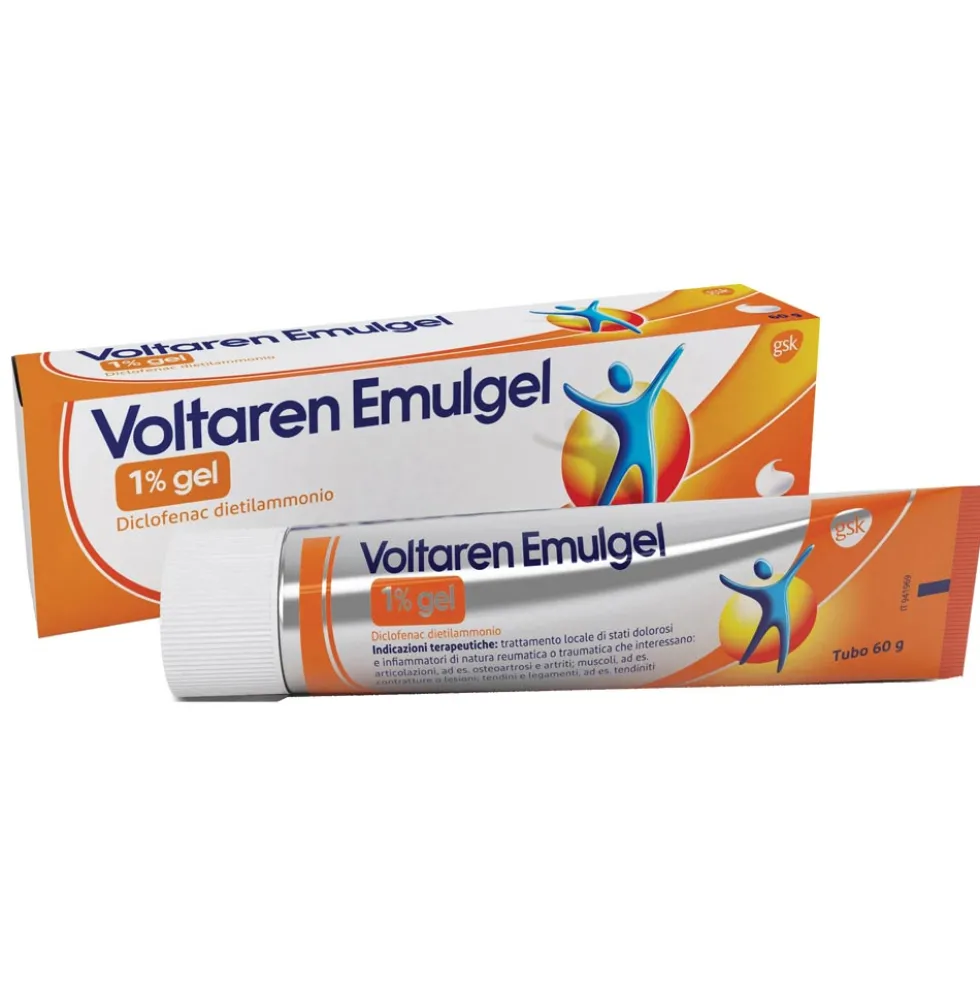 Novartis Voltaren Emulgel 1% Antinfiammatorio Locale Diclofenac per Dolori Muscolari e Dolori Articolari, 60g