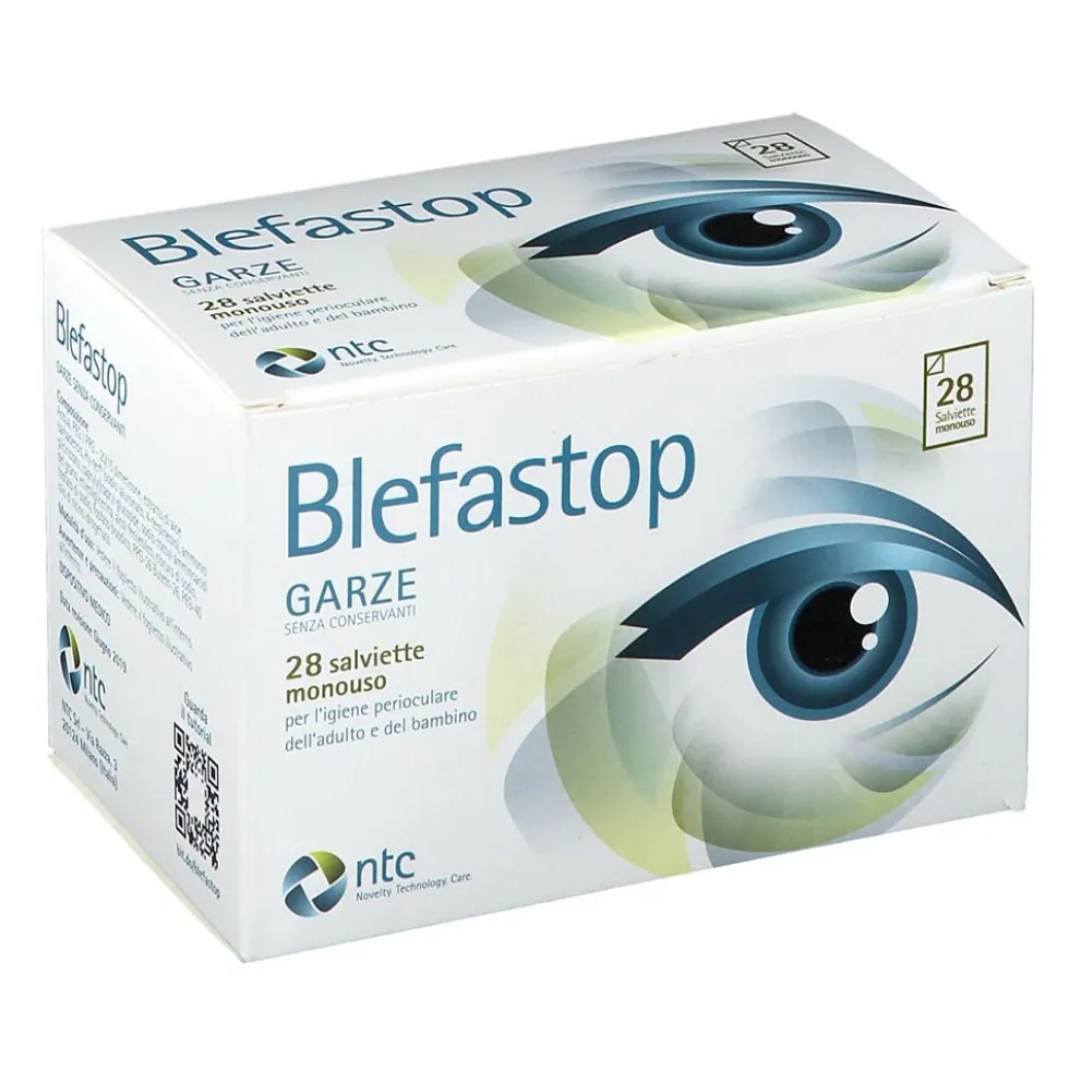 NTC Blefastop Salvietta di Garza per l'igiene Perioculare, 28 salviette
