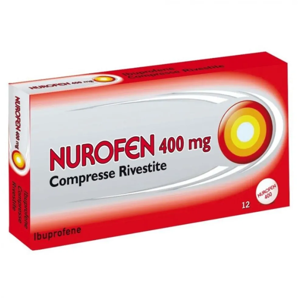 Nurofen 400mg Ibuprofene Antidolorifico Febbre e Influenza, 12 Compresse Rivestite