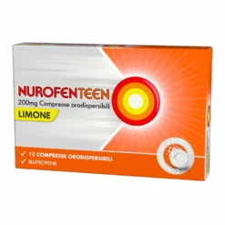 Nurofenteen 200mg Ibuprofene Febbre e Dolore dai 12 Anni Gusto Limone, 12 Compresse Orodispersibili