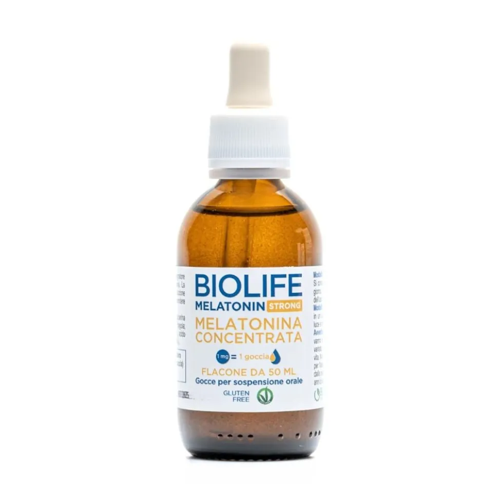 Nutraceutica Biolife Melatonin Strong - Integratore di melatonina per favorire il sonno, 50 ml