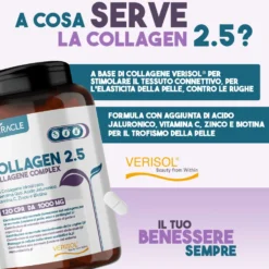 Nutracle Collagen 2.5 - Integratore alimentare per pelle, capelli e unghie, 120 compresse
