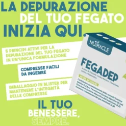 Nutracle FegaDep 550mg Integratore Fegato e Depurazione, 40 Compresse