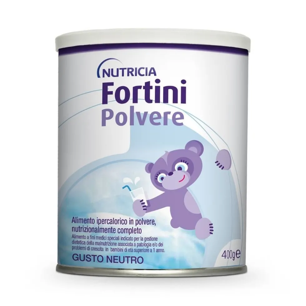 Nutricia Fortini Alimento a Fini Medici Speciali Ipercalorico in Polvere Gusto Neutro, 400g