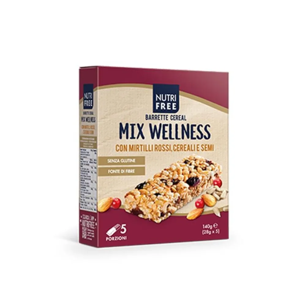 Nutrifree Barrette Cereal Mix Wellness 5 Monoporzioni Da 28 g