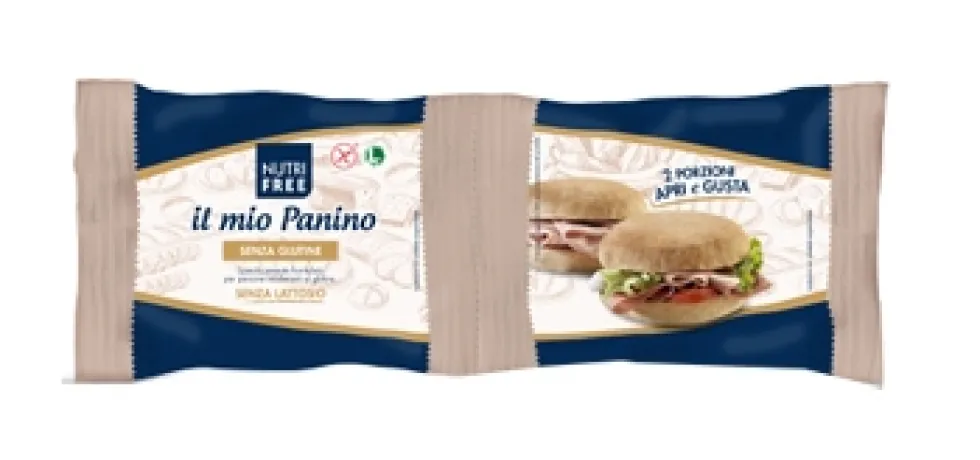 Nutrifree Il Mio Panino Pane Senza Glutine e Senza Lattosio, 2 x 90g