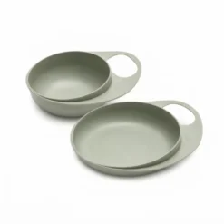 Nuvita Easy Eating Set piattino e ciotola per lo svezzamento colore sage green