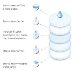 Nuvita Mum - Coppette assorbilatte monouso per le perdite di latte in allattamento, 30 pezzi