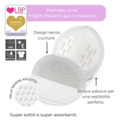 Nuvita Mum - Coppette assorbilatte monouso per le perdite di latte in allattamento, 30 pezzi