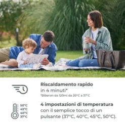 Nuvita Warm'n'Go - Scaldabiberon portatile universale per il latte e l'acqua, 1 pezzo