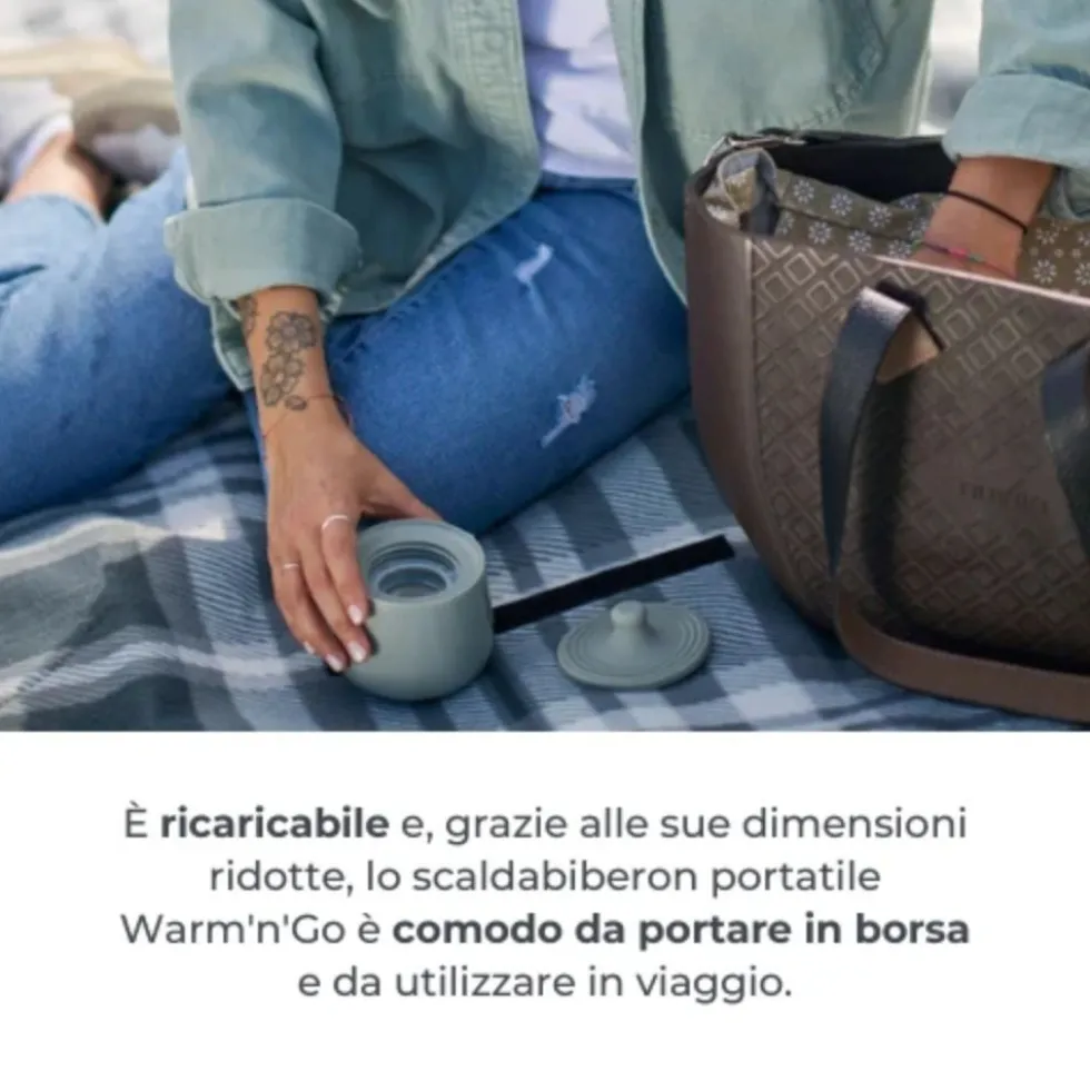 Nuvita Warm'n'Go - Scaldabiberon portatile universale per il latte e l'acqua, 1 pezzo