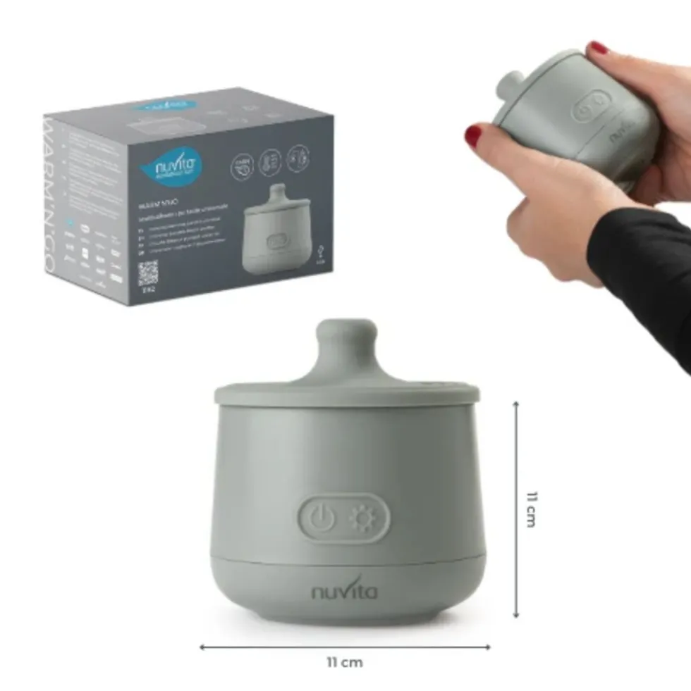 Nuvita Warm'n'Go - Scaldabiberon portatile universale per il latte e l'acqua, 1 pezzo
