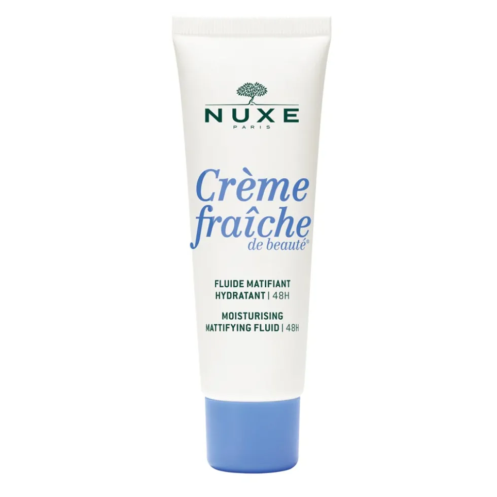 Nuxe Crème Fraiche de Beauté Fluido Opacizzante Idratante 48H Pelle Mista, 50ml