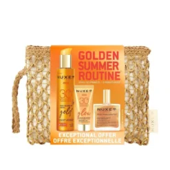 Nuxe Golden Summer Routine - Olio Solare Dorato SPF30 150ml + Fluido Solare illuminante SPF30 40ml + Huile Prodigieuse Or 50ml