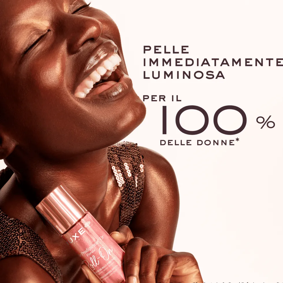 Nuxe Huile Prodigieuse Or Florale Roll-On - Olio secco illuminante per la pelle e i capelli, 60 ml