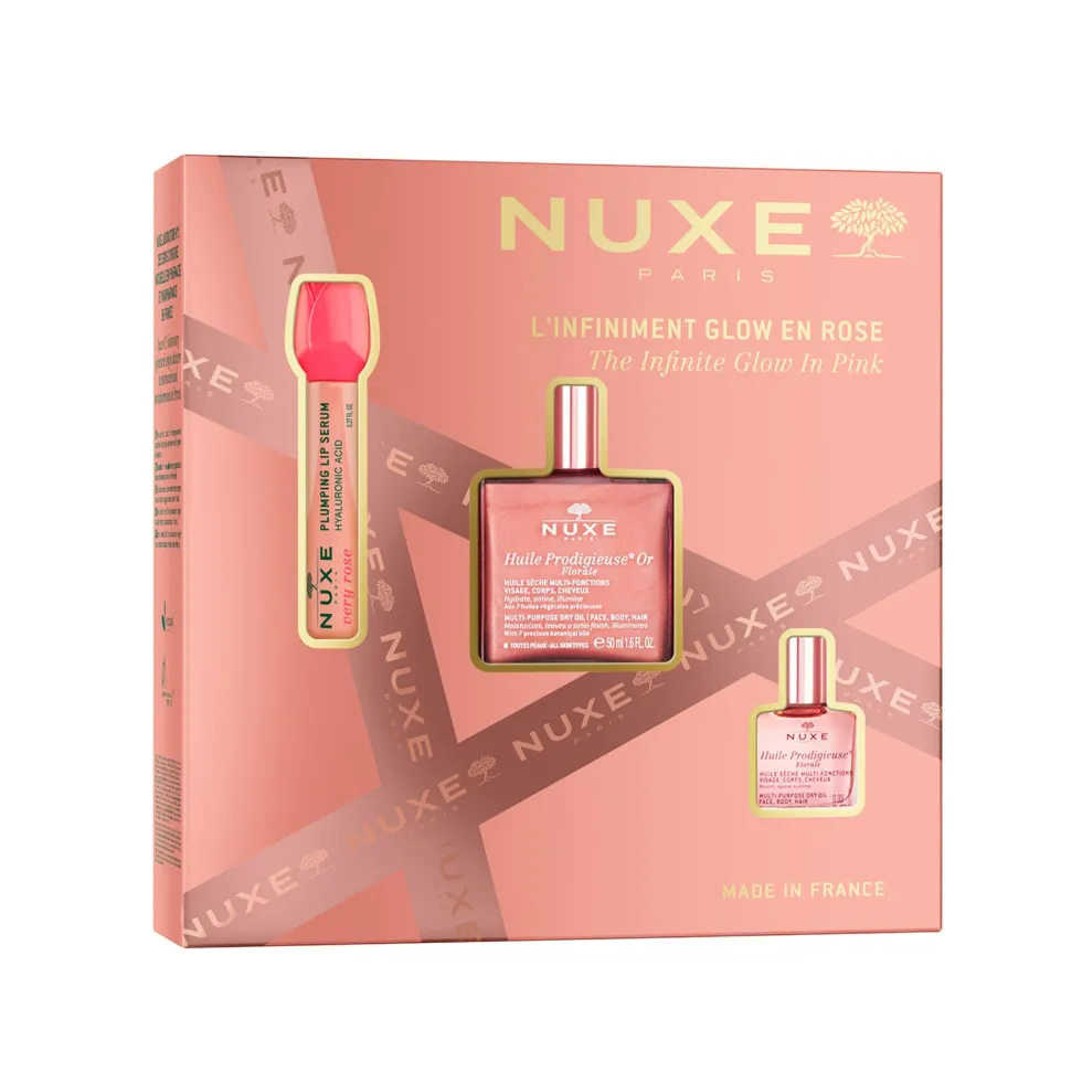 Nuxe Huile Prodigieuse Or Florale - Cofanetto regalo idratante e illuminante, 3 prodotti