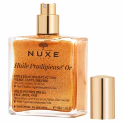 Nuxe Huile Prodigieuse Or - Olio secco illuminante per nutrire viso, corpo e capelli, 100 ml