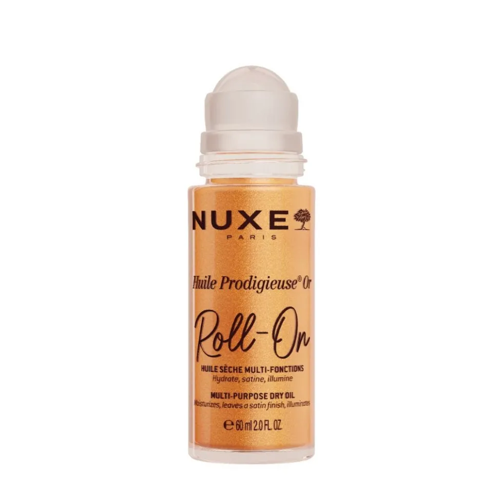 Nuxe Huile Prodigieuse Or Roll-On Olio Idratante Oro Idrata Satina ed Illumina, 60ml