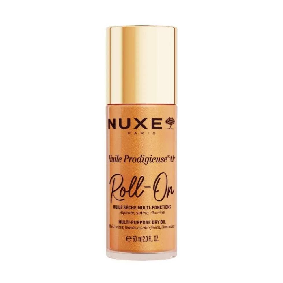 Nuxe Huile Prodigieuse Or Roll-On Olio Idratante Oro Idrata Satina ed Illumina, 60ml