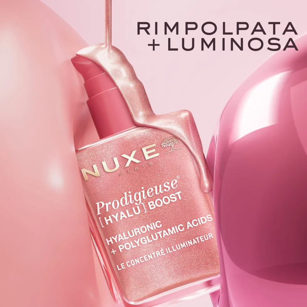 Nuxe Prodigieuse Hyalu Boost - Fluido viso concentrato per illuminare e rimpolpare la pelle, 30 ml