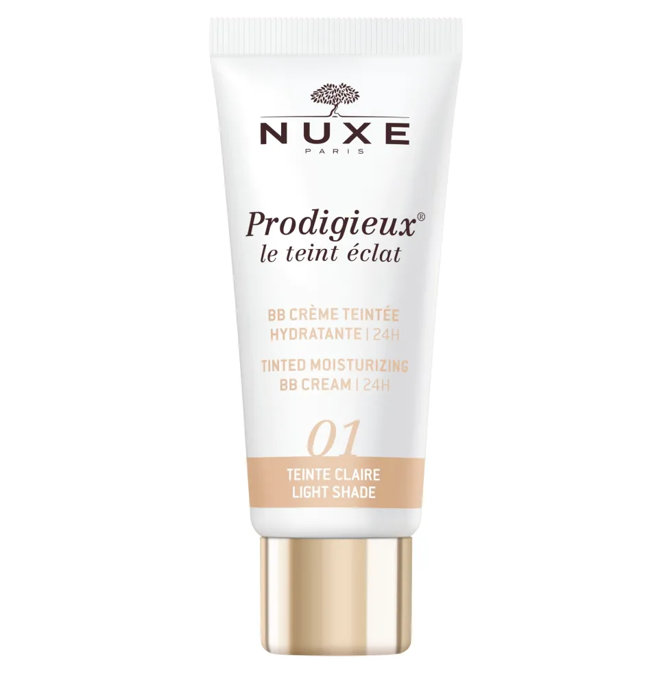 Nuxe Prodigieux - Le Teint Eclat BB Cream Crema Colorata Idratante Tonalità Chiara, 30ml