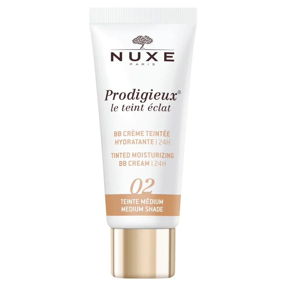 Nuxe Prodigieux Le Teint Eclat - Crema colorata tonalità media per uniformare e illuminare, 30 ml