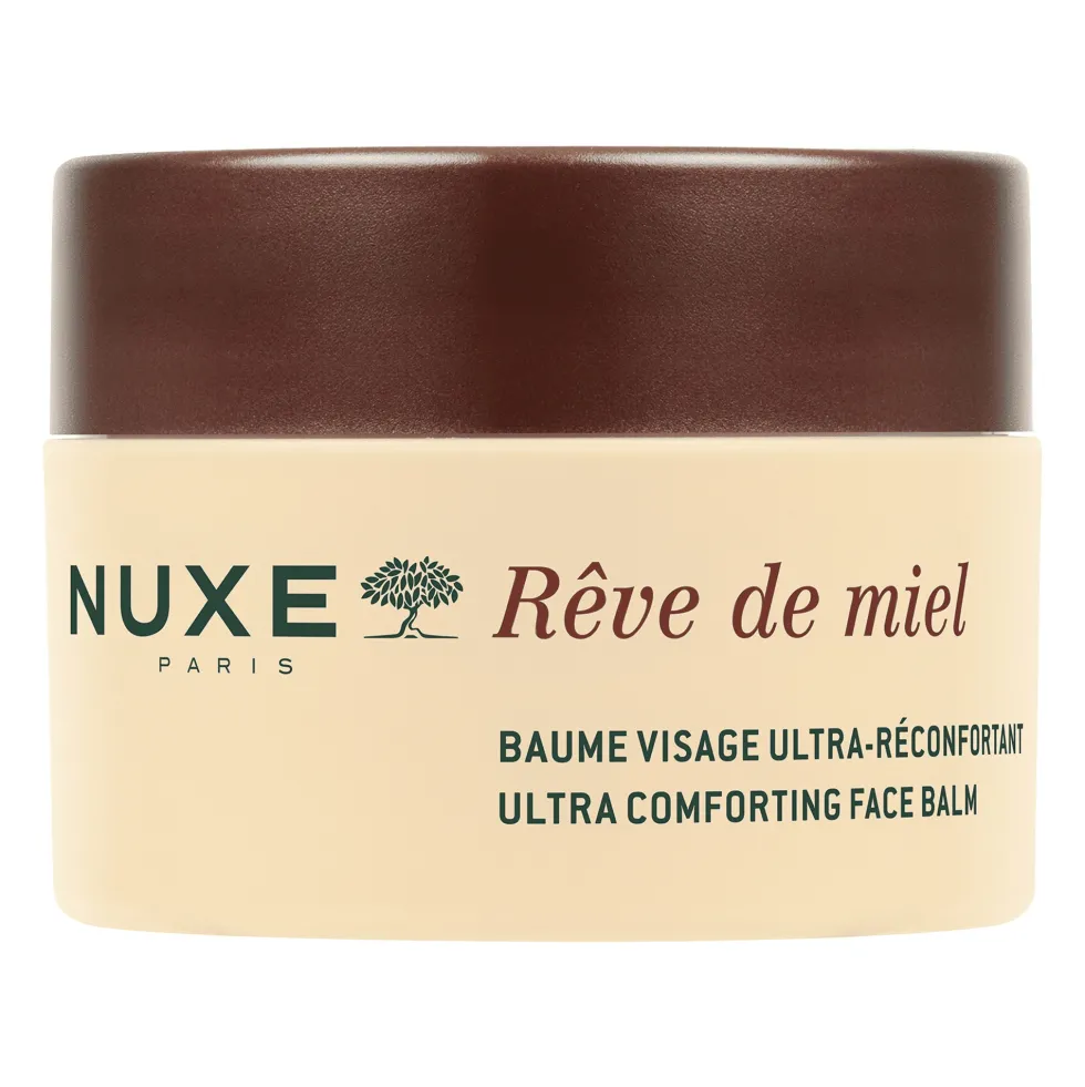 Nuxe Rêve de Miel - Balsamo viso emolliente e riparatore per la pelle secca, 50 ml