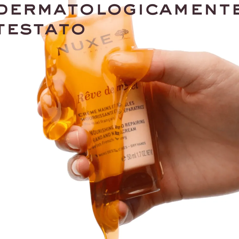 Nuxe Rêve de Miel - Crema per le mani nutriente per la pelle secca, 50 ml