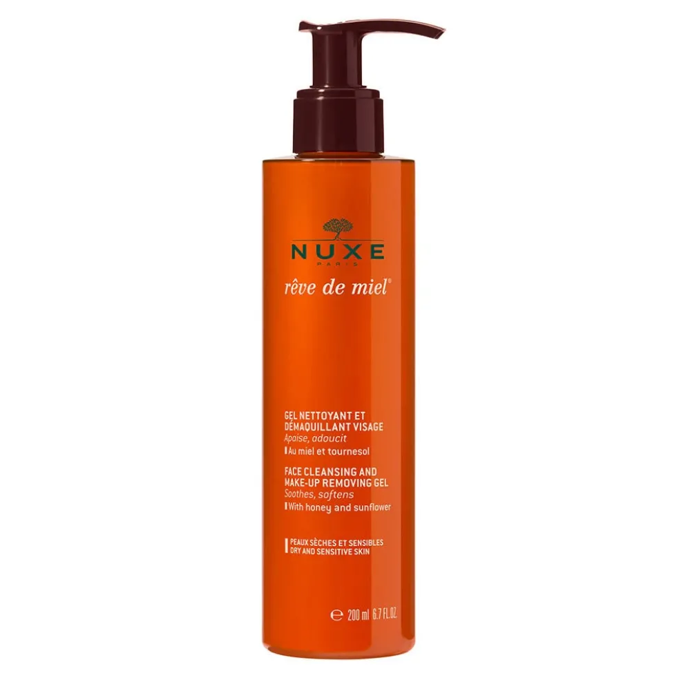 Nuxe Rêve de Miel - Gel detergente struccante al miele per pelle secca e sensibile, 200 ml